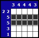 Solve a hanjie picross puzzle, exemple 2