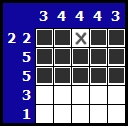 Solve a hanjie picross puzzle, exemple 3