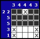 Résoudre un hanjie picross, exemple 4